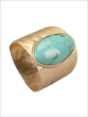 Chunky Gold Cuff Bracelet Wide Statement Bangle for Women